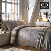 Dreams & Drapes Lodge Colville Grey Check Duvet Cover Set Dreams & Drapes Lodge Colville Grey Check Duvet Cover Set